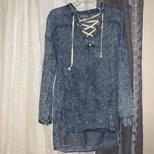 White washed jean top